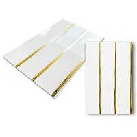 Панель ПВХ трехсекционная белая золото