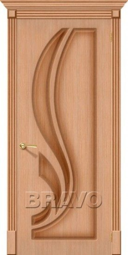 Межкомнатная шпонированная дверь Стандарт Лилия ПГ дуб файн-лайн - купить в интернет-магазине Diopt.ru