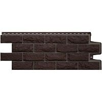 Фасадная панель Grand Line Колотый камень Design Шоколадный со швом RAL 7006 992х392 мм