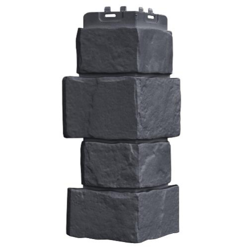 Угол наружный Grand Line Крупный камень Classic Графит 390х170х170 мм - купить в интернет-магазине Diopt.ru