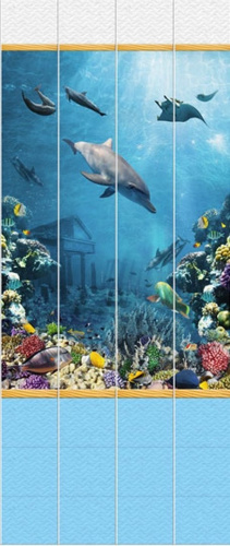 Стеновая панель ПВХ Кронапласт Unique Подводный мир 2700х250мм - купить в интернет-магазине Diopt.ru