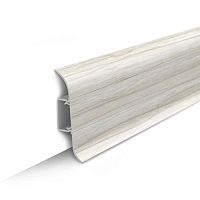 Плинтус напольный с центральной планкой 55мм 2,2м "Идеал Классик", 267 Клен белый