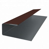 Планка J-профиль металлический Grand Line RAL 8017 Коричневый 3000х0,45 мм