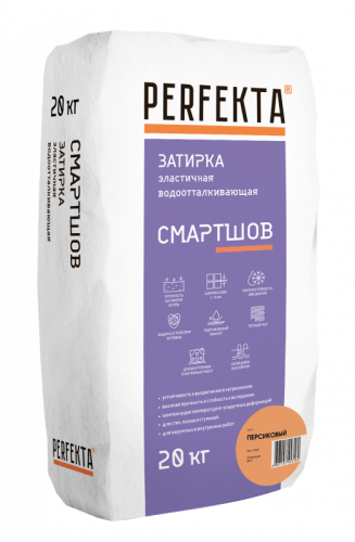 Затирка эластичная водоотталкивающая Смартшов персиковый, 20 кг - купить в интернет-магазине Diopt.ru