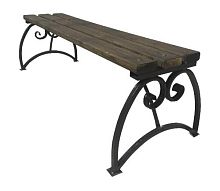 Лавка Аллея 2 метра, пропитка масляным антисептиком