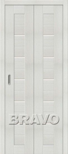 Межкомнатная складная дверь с эко шпоном Порта-22 Bianco Veralinga - купить в интернет-магазине Diopt.ru
