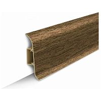 Плинтус напольный с центральной планкой 55мм 2,2м "Идеал Классик", 291 Орех