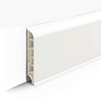 Плинтус напольный округлый 80мм 2,2м "Идеал Дюра", 037 Молочно-белый