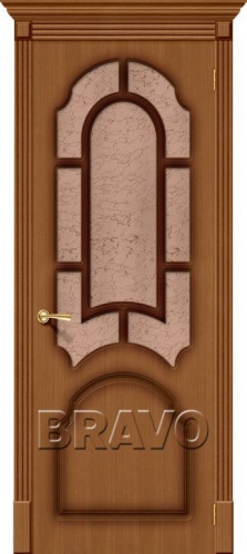 Межкомнатная шпонированная дверь Стандарт Соната ПО орех - купить в интернет-магазине Diopt.ru