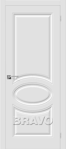 Межкомнатная дверь с ПВХ-пленкой Скинни-20 Белая - купить в интернет-магазине Diopt.ru