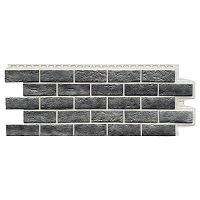 Фасадная панель Grand Line Состаренный кирпич Design Plus Гранит с белым швом 995х390 мм