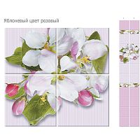 Стеновая панель ПВХ Кронапласт Unique Яблоневый цвет розовый 2700х250 мм