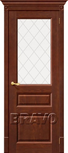 Межкомнатная дверь из Массива Леонардо ПО Орех - купить в интернет-магазине Diopt.ru