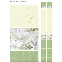 Стеновая панель ПВХ Кронапласт Unique Капли росы зелень 2700х250 мм