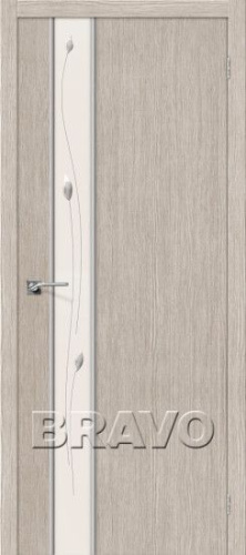 Межкомнатная дверь Глейс-1 Sprig  3D Cappuccino - купить в интернет-магазине Diopt.ru