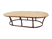 Стол МАМАСАН овальный коричневый без ротанга