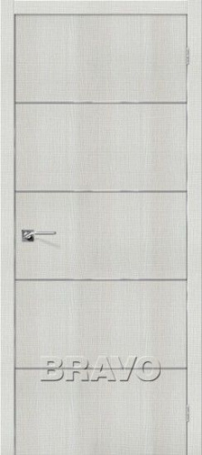Межкомнатная дверь с эко шпоном Порта-50А-6 Bianco Crosscut - купить в интернет-магазине Diopt.ru