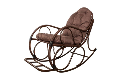 Кресло-качалка Элит коричневое, подушка Какао - купить в интернет-магазине Diopt.ru