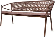 Диван Латте двухместный с подушкой, коричневый