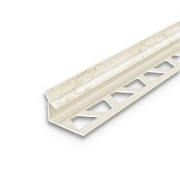 Раскладка внутренняя для плитки 8мм 2,5м "Идеал", Мрамор алебастровый