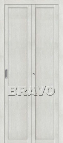 Межкомнатная складная дверь с Эко шпоном Твигги M1 Bianco Veralinga - купить в интернет-магазине Diopt.ru