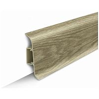 Плинтус напольный с центральной планкой  85мм  2,2м "Идеал Классик", 208 Дуб мокко