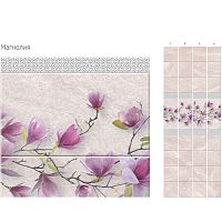 Стеновая панель ПВХ Кронапласт Unique Магнолия с глиттером серебро 2700х250 мм