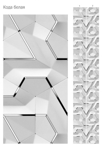 Стеновая панель ПВХ Кронапласт Unique Кода белая 2700х250 мм - купить в интернет-магазине Diopt.ru