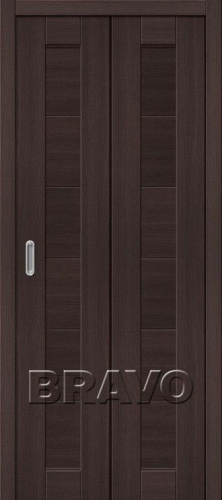 Межкомнатная складная дверь с эко шпоном Порта-21 Wenge Veralinga - купить в интернет-магазине Diopt.ru