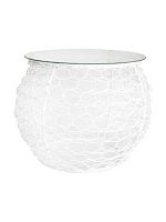 Стол журнальный Бочонок 60 см, белый