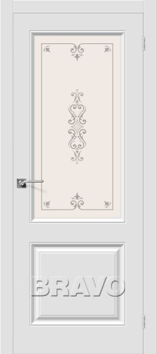 Межкомнатная дверь с ПВХ-пленкой Скинни-13 Белая - купить в интернет-магазине Diopt.ru