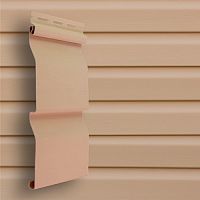 Сайдинг виниловый Grand Line Amerika D4 Корабельный брус Персиковый 3660х203 мм