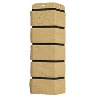 Угол наружный Grand Line Состаренный кирпич Design Plus Ваниль с черным швом 390х120х120 мм