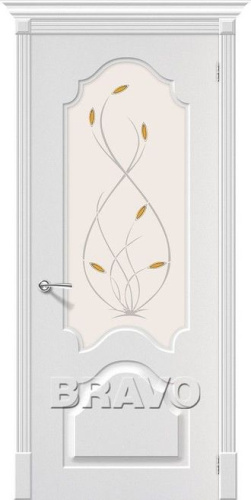 Межкомнатная дверь с ПВХ-пленкой Скинни-33 белая - купить в интернет-магазине Diopt.ru