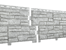 Фасадная панель Ю-Пласт Стоун-Хаус Сланец Светло-серый