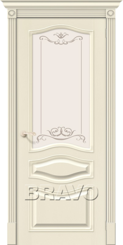 Межкомнатная шпонированная дверь Вуд Классик-51 Ivory - купить в интернет-магазине Diopt.ru