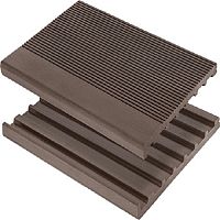 Универсальная полнотелая ступень Art Deco 345*22*4000 Шоколад