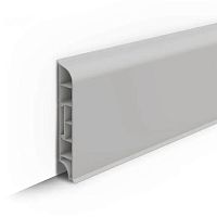 Плинтус напольный округлый 80мм 2,2м "Идеал Дюра", 002 Светло-серый