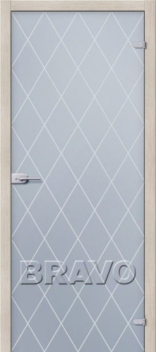 Кристалл Белое Сатинато - стеклянная межкомнатная дверь - купить в интернет-магазине Diopt.ru