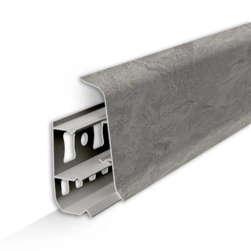 Плинтус Идеал (IDEAL)70 мм коллекция "Deconika", 547 Лофт светло-серый - купить в интернет-магазине Diopt.ru