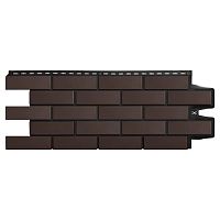 Фасадная панель Grand Line Клинкерный кирпич Design Шоколадный со швом RAL 9005 968х390 мм