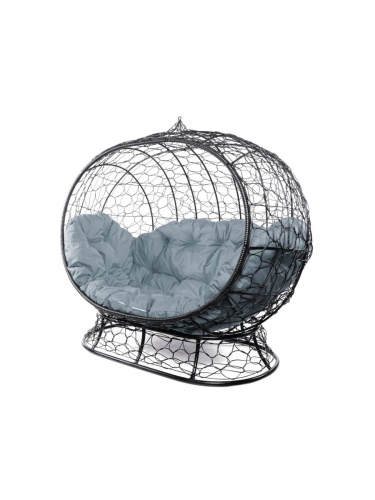 Диван УЛЕЙ на ножках с ротангом чёрный, серая подушка - купить в интернет-магазине Diopt.ru Диван УЛЕЙ на ножках с ротангом чёрный, серая подушка - купить в интернет-магазине Diopt.ru