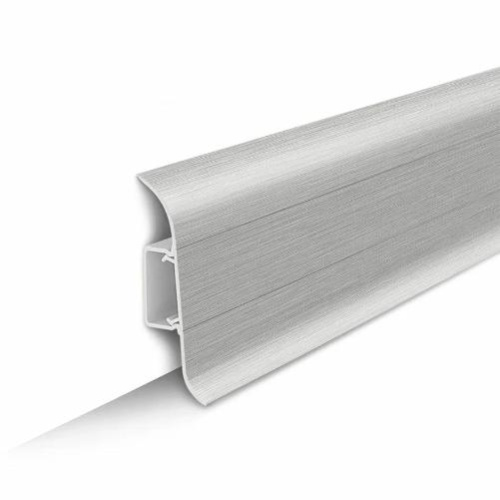 Плинтус напольный с центральной планкой 70мм 2,2м "Идеал Классик", 186 Алюминий - купить в интернет-магазине Diopt.ru Плинтус напольный с центральной планкой 70мм 2,2м "Идеал Классик", 186 Алюминий - купить в интернет-магазине Diopt.ru