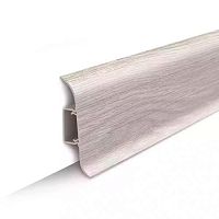 Плинтус напольный с центральной планкой 55мм 2,2м "Идеал Классик", 251 Ясень