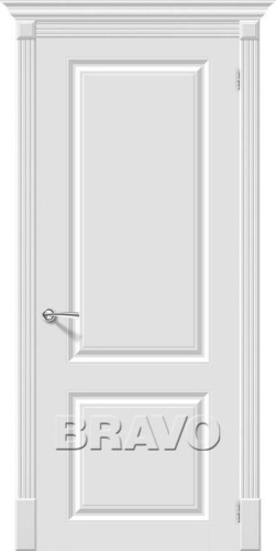 Межкомнатная окрашенная дверь Скинни-12 Whitey - купить в интернет-магазине Diopt.ru