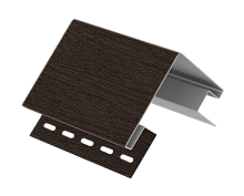 Наружный угол Тимберблок Рейка фасадная Орех темный