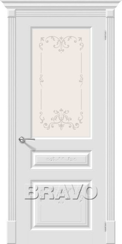 Межкомнатная окрашенная дверь Скинни-15.1 Аrt Whitey - купить в интернет-магазине Diopt.ru