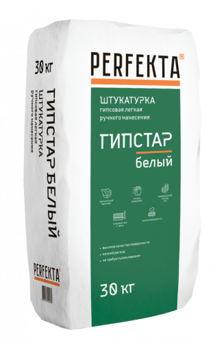 Штукатурка гипсовая Гипстар белый, 30 кг - купить в интернет-магазине Diopt.ru