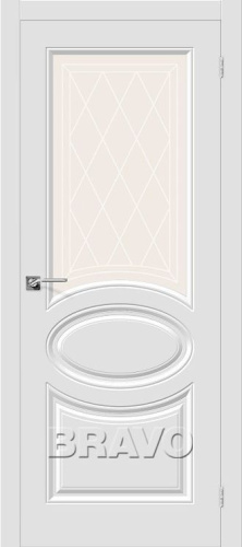 Межкомнатная дверь с ПВХ-пленкой Скинни-21 Белая - купить в интернет-магазине Diopt.ru