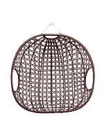 Подвесное кресло ДЛЯ ДВОИХ ЛЮКС, с ротангом, коричневый (БЕЗ СТОЙКИ, БЕЗ ПОДУШКИ)